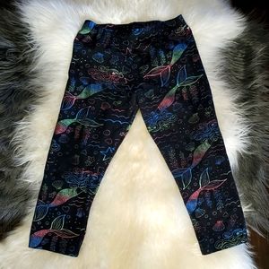 Girls capri mermaid leggings